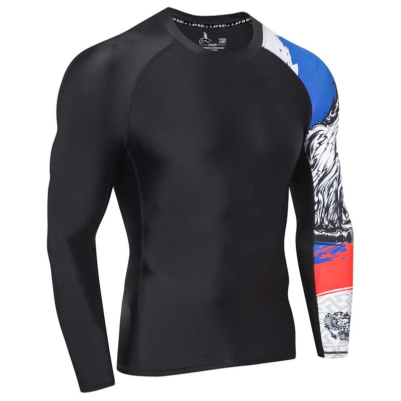 LAFROI Men's Long Sleeve UPF 50+ Baselayer Skins Performance Fit
