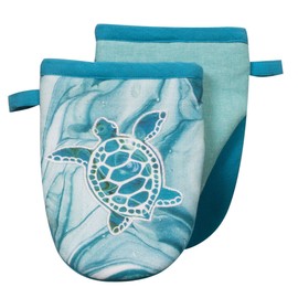 Kay Dee Designs Coastal Tranquility SEA TURTLE Embroidered Oven Grabber Mitt Set, by Kay Dee
