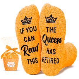 HAPPYPOP Retirement Gifts Socks Ideas - Retired Gifts Mom, Funny Retirement Socks for Women