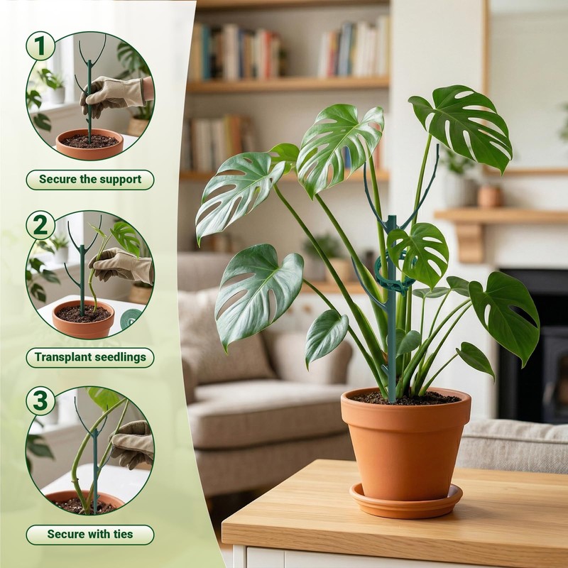 5pack Monstera Plant Support – Stackable Indoor & Outdoor Support,