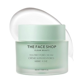 The Face Shop Tea Tree - Crema Facial Coreana| Hidratante Ligero Control de Poros y Sebo | Con AHA, BHA, Pha y Extracto de Árbol de Té | Calma la Irritación y Brinda Efecto Fresco K-Beauty
