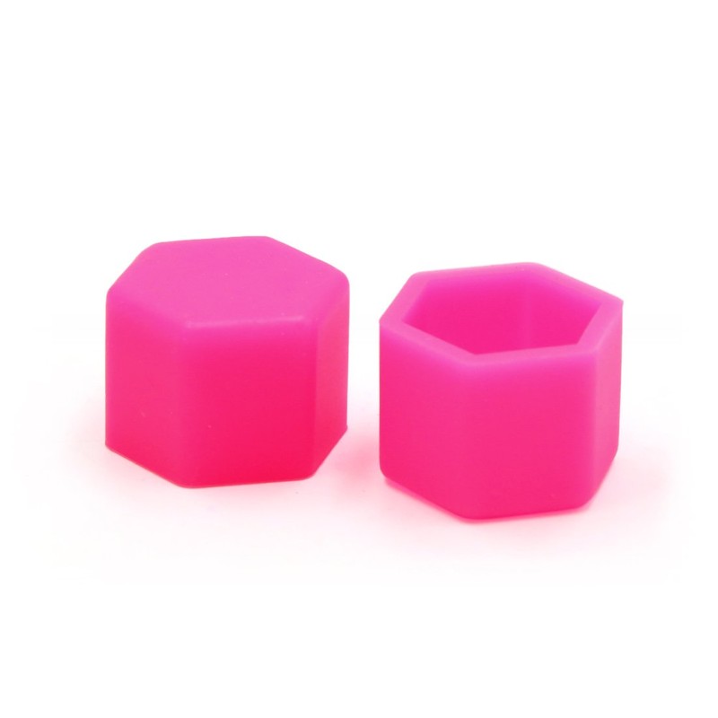 Sourcing Map 20 Pcs 17 x 19 mm Pink Glowing