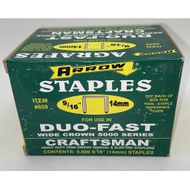Arrow Staples Duo-Fast Wide Crown 5,000 Count 9/16” 14mm Wide Crown Heavy Duty