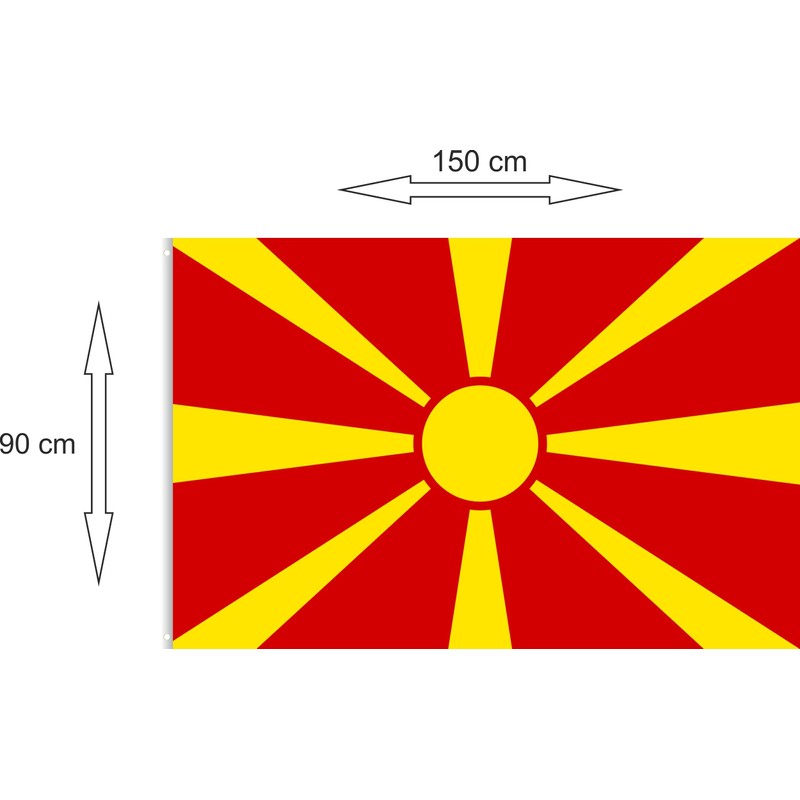 Macedonia Flag 90 x 150 cm - National Flag with