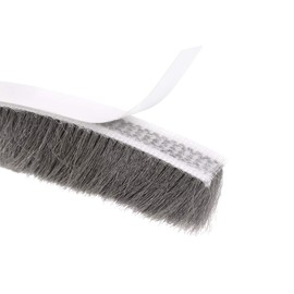 uxcell Brush Weather Stripping, Adhesive Felt Door Seal Strip Weatherstrip Door Sweep Brush for Door Window 590.6Inch L X 0.6 Inch W (15000mm X 15mm) Gray