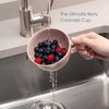 Zeal Berry Colander Cup, Small Hand-held Cup Shape Melamine Strainer/Sieve,