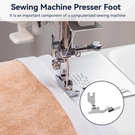 Agatige Pie De Puntada Recta, Presser Foot, Roller Coser Presser Pie para Máquinas de Coser Industriales, Prensatelas P351, Prensatelas de Acero Máquina de Coser(3MM)