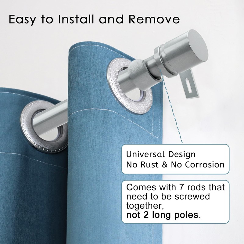 Byondeth Curtain Rods for Windows 16 to 120 Inches Adjustable