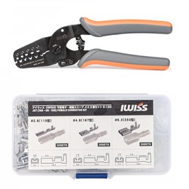 IWISS IWS-2412M-120KIT Flat Terminal Sleeve 110 Type 187 Type 250 Female Precision Crimping Pliers