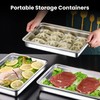 Hommiya Stainless Steel Food Storage Containers, Silver, Airtight with Vacuum