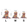 Wooden Jigsaw Puzzle, Loyal Golden Retriever Wooden Puzzle for Adults,