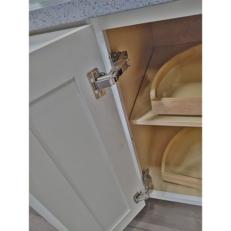 165 Degree Full Overlay Screw-On Lazy Susan Cabinet Hinge with