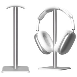 Headphone Stand - Headset Stand with Aluminum Hanger, Headphone Holder for AirPods Max, Sony, Bose, Beats and More (White)