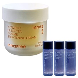 Innisfree Vitamin C Capsule Moisture Cream 50mL+Retinol Green Tea PDRN Skin Booster Toner 25mlx3 / 이니스프리 비타민C 캡슐 수분크림 50mL+레티놀 그린티 PDRN 스킨부스터 토너 25mlx3개