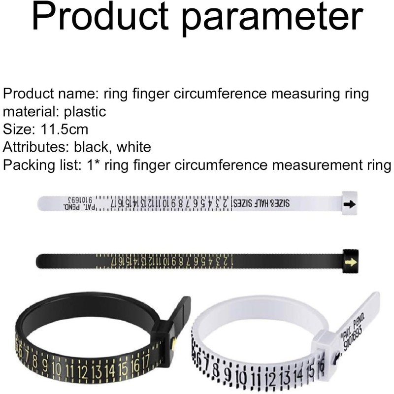 DPWOUM 4PCS 1-17 USA Plastic Ring Sizer Measuring Set Gauge