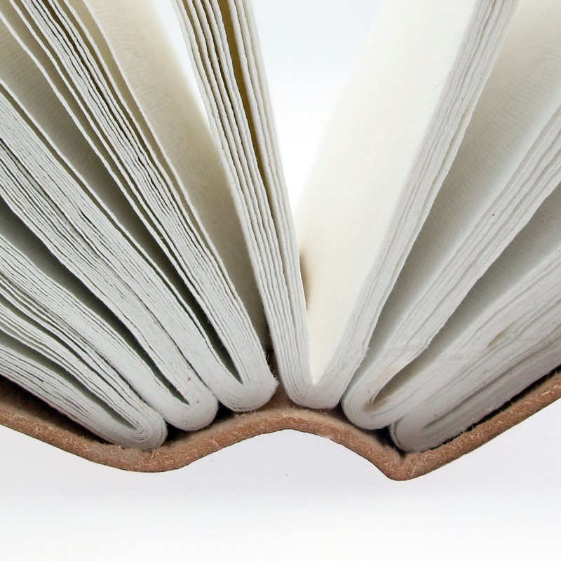 Medium Stitched Leather Journal | 125 Unlined Recycled Paper Pages