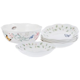 LENOX Butterfly Meadow 7-Piece Bowl Set, 9.1 LB, Multi