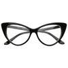 Cat Eye Womens Black Hot Fashion Clear Lense Nerd Geek