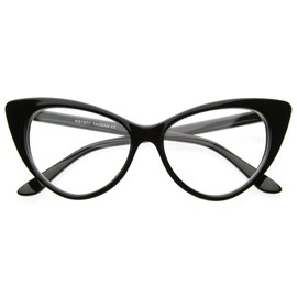 Cat Eye Womens Black Hot Fashion Clear Lense Nerd Geek Glasses Retro Style