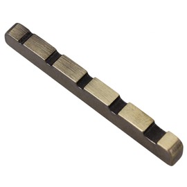 Stainless Steel Electric Guitar Bass Nut for 5-string Guitar with Self-polishing Grooves to Fit (Bronze Color)