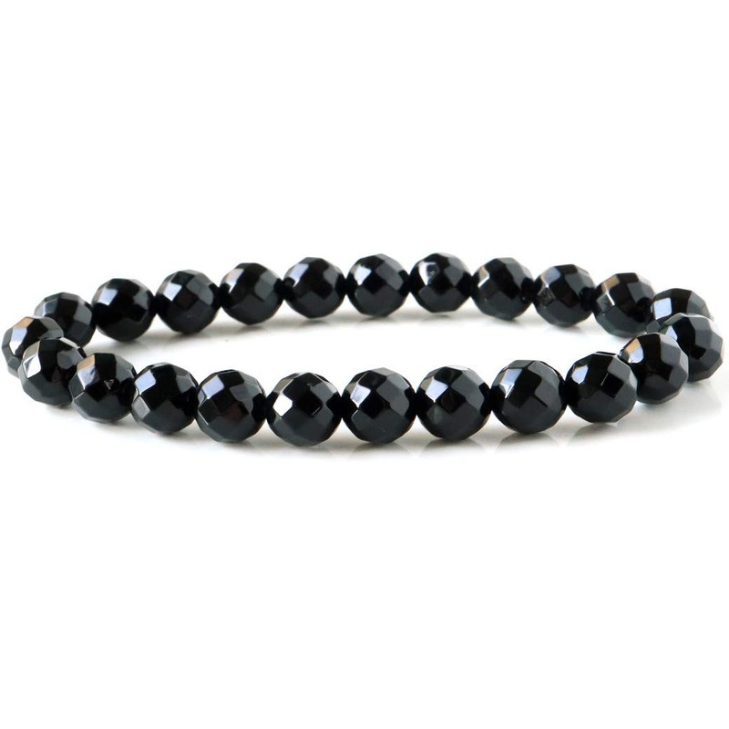 Men's Women's Onyx Bracelet, Black Agate, Natural Stone, Power Stone,