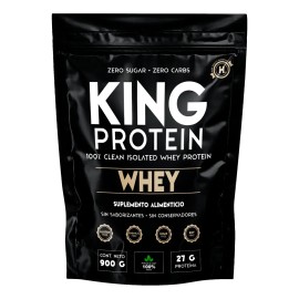 King Protein Whey 900g Polvo Aislado Sin Lactosa Sabor Natural