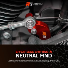 Rogierra Ez Shift Neutral Gear Assist Kit for Harley- CNC Machined ShiftLever, Easy Neutral Finder, Fits 2018-2025 Touring(ElectraGlideRoad Glide/Tri Glide) & Softail (Fat Boy 114) Motorcycles(Red)