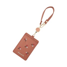 Afternoon Tea Living JE68 Passcase with Flower Embroidery Cord Reel, Pink