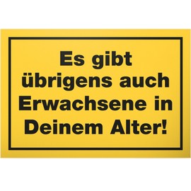 DankeDir! Adult in your age - 30 x 20 cm plastic sign - men and women birthday gift gift birthday gift idea party decoration birthday birthday decoration
