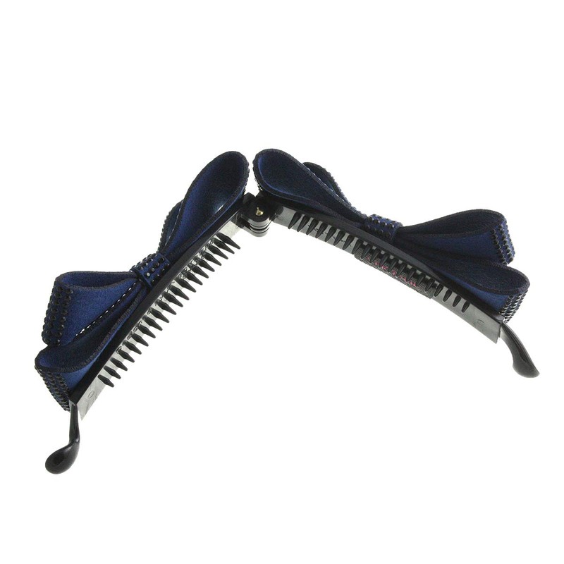 Vingtaine H7138-NY Studded Style Ribbon, Banana Clip, Basic, Adult, Cute,