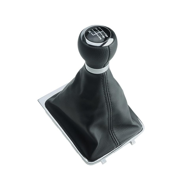 Gear Knob 6 Gears + Gear Stick Boot in Black