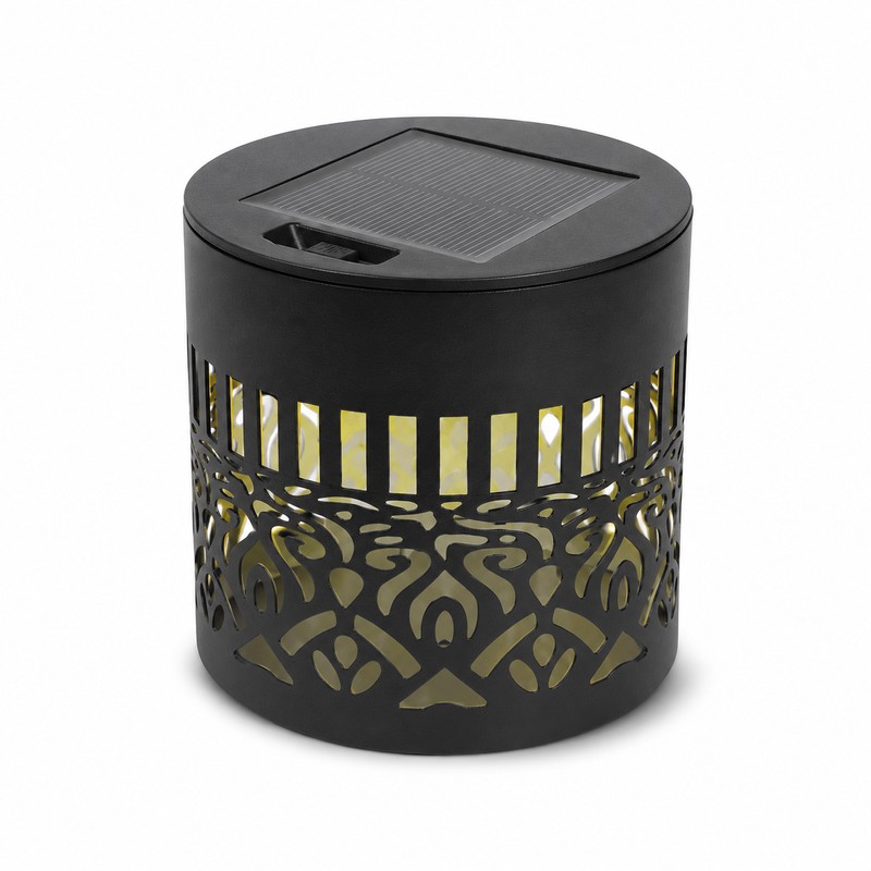 Solar Fence Light for Outdoor Walls – Datura Floral Metal