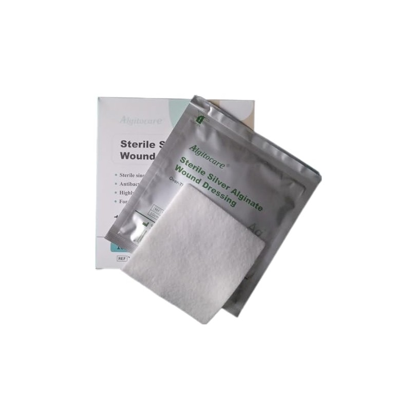 Apósitos de Alginato de Plata. Caja con 10 apósitos tamaño
