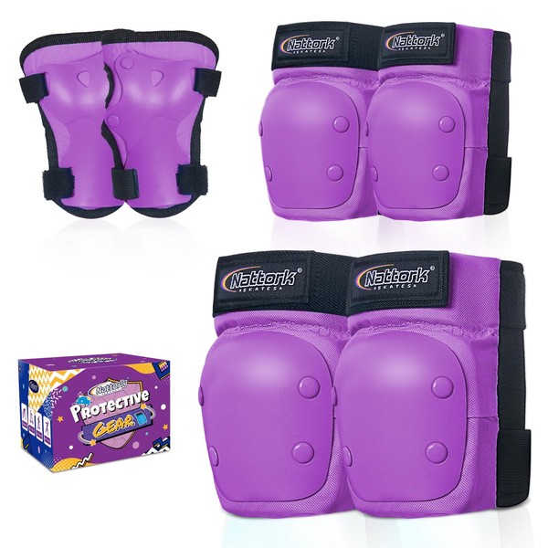 Nattork Knee Pads, Elbow Pads & Wrist Guards for Adult,