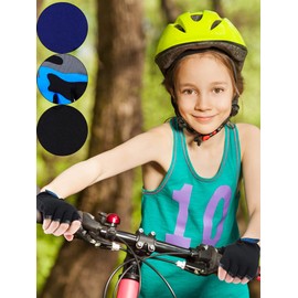 Boao 3 Pairs Kids Bike Gloves Kids Half Finger Fingerless Workout Gloves Non-Slip Gel for Bike Motorcycle(Stylish,8-12 Years)