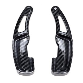 iJDMTOY Twill-Weave Carbon Fiber Pattern/Style Larger Paddle Shifter Extensions Compatible with Lexus 2013-2020 GS350 GS460 GS450h, 2016-2022 RX350 RX450 RX450h
