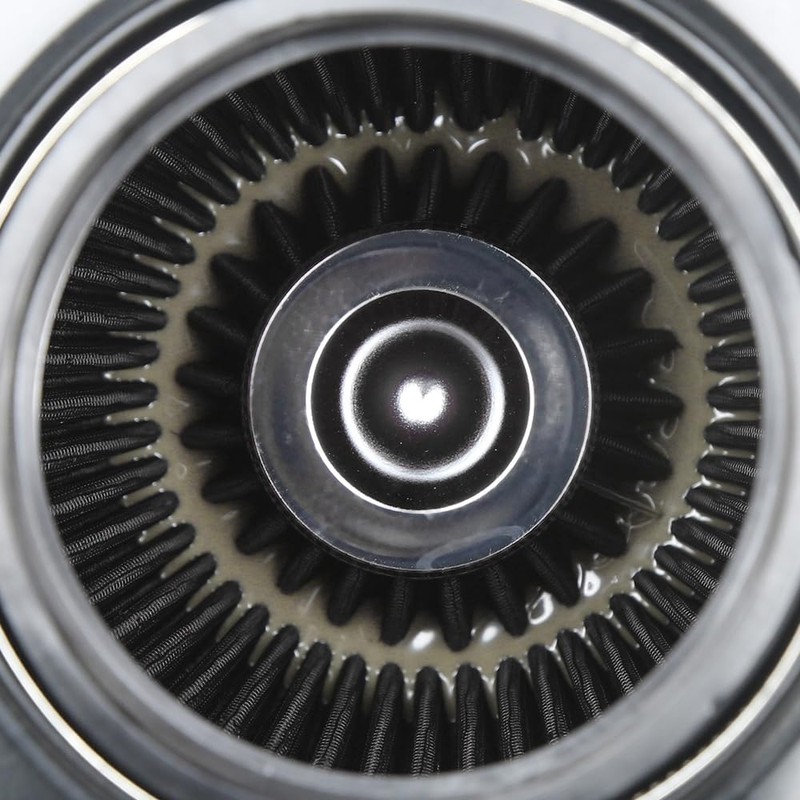 Universal 3/3.5/4" (75/89/100mm) High-Flow Air Filter, Reusable Cone Cold Air