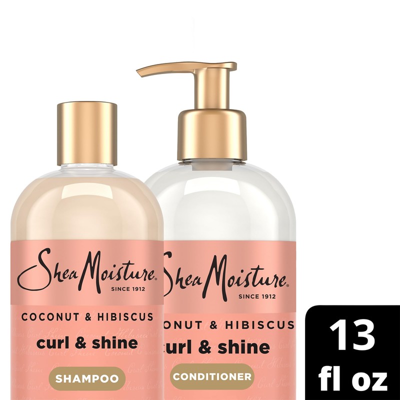 SheaMoisture Coconut & Hibiscus Curl & Shine Shampoo & Conditioner