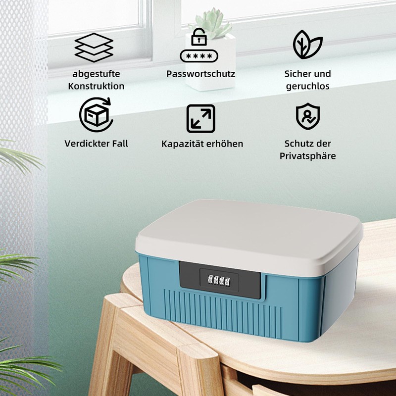 IGTOPS 2 Schicht Medizin Aufbewahrungsbox mit Kombinationsschloss, 25 × 20