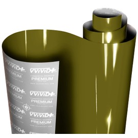 VViViD+ Ultra Gloss Combat Green Vinyl Car Wrap (6ft x 5ft)