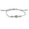 Adjustable Saint Benedict Medal Bracelet | Durable Light Grey Cord
