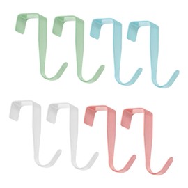 Operitacx 8pcs Wardrobe Door Hanging Hooks Easy to Install Over Door Organizer for Kitchen Bathroom Bedroom Sturdy Durable for Clothes Towels Accessories Space Saving Design