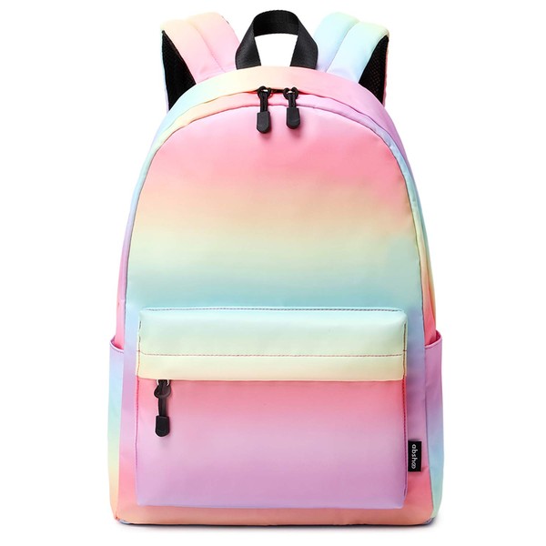 abshoo Lightweight Water Resistant Rainbow Backpacks For Teen Girls Women School Bookbags (Rainbow)