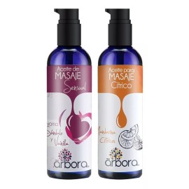 Árbora 2 Aceites Masaje Sándalo + Cítrico Relajantes E Hidratantes