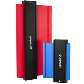 2 Pieces Widen Contour Gauge - 10'' and 5'' Contour Gauge Profile Tool - New Metric and Imperial Marked Precise Contour Gauge - Contour Gauge Duplicator for Winding Pipes, Vinyl Flooring & Car Bodies