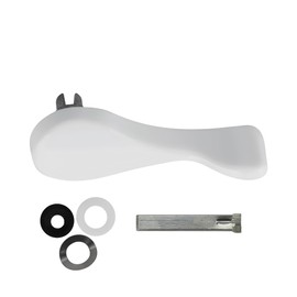 Brixwell Patio Door Handle Thumbturn Kit Full Tail, Aluminum Material, White Finish, 2-9/64" Height, 35/64" Width and 3-15/16" Hole Center, Patio Door Lock Kit
