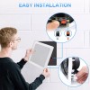 Herdio 5.25Inch Bluetooth Ceiling Speakers+Wall Mount Control Amplifier Receiver