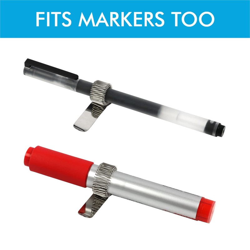 Pen Holder Clips with Adjustable Spring Loop Pen Marker Clip