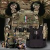 EmWoot 2PCS Italy Flag Patches Skull Patch Embroidered Tactical Military