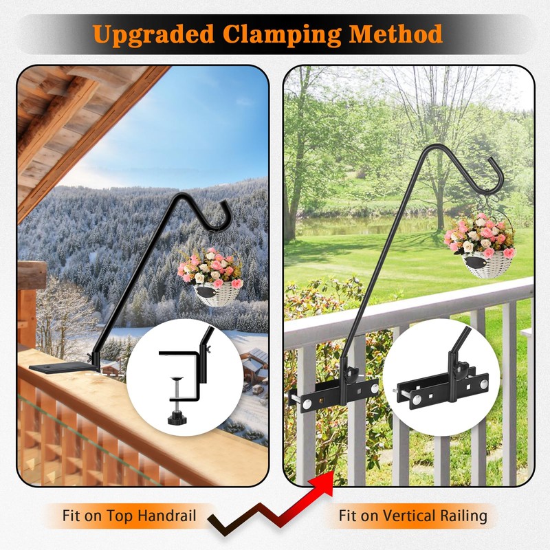 FEED GARDEN 2 Pack 13.5 Inch Deck Hooks for Vertical